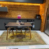 فروش ویژه میز ناهارخوری فایبر گلاس با پایه ی چوبی|میز و صندلی غذاخوری|ساری, |دیوار