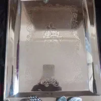 سینی پذیرایی استیل بزرگ دسته انگوری