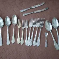 قاشق وچنگال دوره قاجار|کلکسیون اشیاء عتیقه|اسلامشهر, شهرک واوان|دیوار