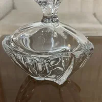 شکلات‌خوری کریستال درب‌دار شفاف