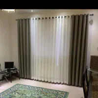 پکیج پذیرایی حریر با دو عدد مخمل اقساط|پرده، رانر، رومیزی|مشهد, دانشجو|دیوار