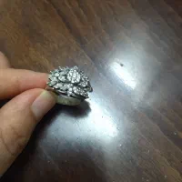 انگشتر جواهری نقره