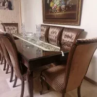 مبلمان 7 نفره و 8 صندلی غذاخوری|مبلمان خانگی و میز عسلی|چمستان, |دیوار