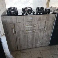اجاق گاز طرح کابینتی MDF پنج شعله/شیشه ای و استیل