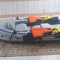 موتور و قایق بادی اینتکس ۵ نفره