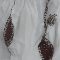 ۲ عدد پرده حریر آماده  با نوار  و آستر|پرده، رانر، رومیزی|شوش, |دیوار