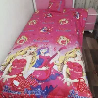 تخت خواب دخترانه با میز توالت و دراور