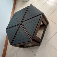 میز جلو مبلی روستیک  صندلی تک نفره میز بار