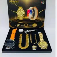 پک ست کامل ساعت هوشمند طلایی اورجینال