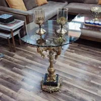 میز برنزی آنتیک طرح فرشته ۴ شاخه