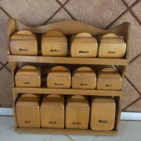 جا ادویه چوبی ابنوس