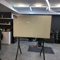 تخته وایت برد شیشه ای به همراه پایه لاکچری صنعتی