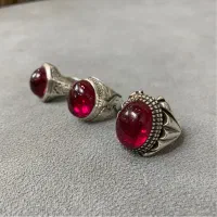 انگشتر نقره یاقوت