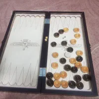 تخته نرد چوب با تاس سنگی