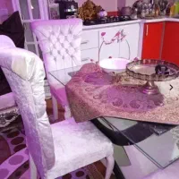 میزناهارخوری سفیدجنس  پارچه مخمل|میز و صندلی غذاخوری|آستارا, |دیوار