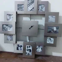 ساعت دیواری مدل قاب عکسی استیل