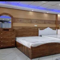 تخت خواب دونفره نقد و اقساط چوبی فلزی