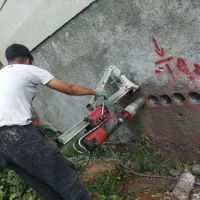 کرگیری برش بتن کاشت میلگرد و صفحه|خدمات پیشه و مهارت|گرمدره, |دیوار