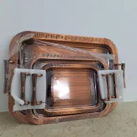 ست سینی استیل رنگ مسی