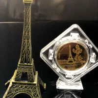 سکه یادبود روکش طلا پاریس و برج ایفل برنزی|کلکسیون سکه، تمبر، اسکناس|کرج, شهرک بنفشه|دیوار