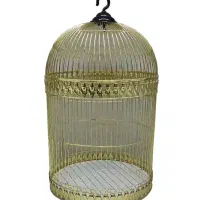 قفس طلایی و لونه چوبی طوطی