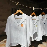 لباس شومیز سفید لنین ایتالیایی  استوک تاناکورا