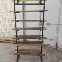 قفسه چوبی فلزی ورگال وسط