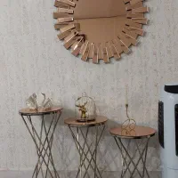 آباژور و آینه کنسول فلزی