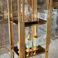 استند ویترین بوفه فلزی دکوری چهارطبقه پیانو مربع|بوفه، ویترین، کنسول|آفتاب, |دیوار