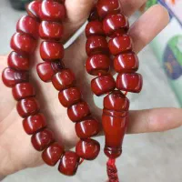 تسبیح کهربای قدیمی درشت