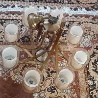 لوستر ۸ شاخه برنز|لوستر و چراغ آویز|شاهین‌شهر, فردوسی|دیوار