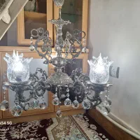 فروش لوستر ۵ شعله همراه با لامپ های شمعی|لوستر و چراغ آویز|بیرجند, |دیوار