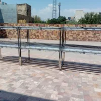 ۶ عدد میز کار تمام استیل دومتری عرض ۹۰ سفارشی ساز