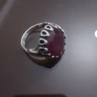 یاقوت برمه و عقیق یمن رکاب پنبه ای