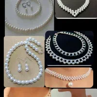 اکسسوری گردنبند مروارید پرورشی اصل گوشواره نیمست|بدلیجات|مشهد, توس (بلوار توس)|دیوار