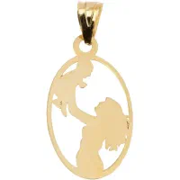 خرید قسطی آویز طلا زنانه - طرح مادر و بچه