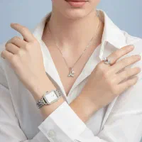 ست زنانه ساعت و گردنبند وانگشتر مدل مرواریدنقره ای|بدلیجات|زاهدان, |دیوار