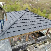 اجرای جوشکاری اسکلت شیروانی آلاچیق راویز فلاشینگ