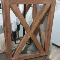 لوستر چهارشاخه چوبی