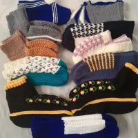 جوراب دست بافت خودم