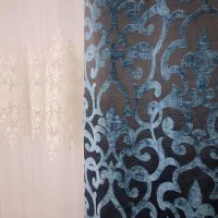 پرده همراه با والن|پرده، رانر، رومیزی|آبیک, |دیوار