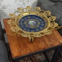 ظروف برنجی لیلی مجنون چینی سورمه ای|کلکسیون اشیاء عتیقه|مشهد, خین عرب|دیوار