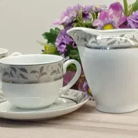 فنجان و نعلبکی چینی زرین ۱۲نفره سرویس چایخوری