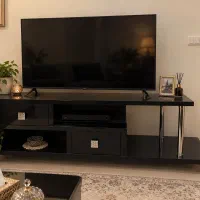 میز تلوزیون مشکی هایگلاس