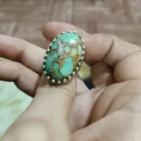 انگشتر نقره ۹۲۵دست ساز نگین فیروزه سنگین|جواهرات|اهواز, رسالت|دیوار