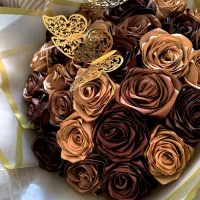 دسته گل روبانی