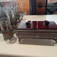 سرویس چای خوری پیوتر کاملا نو مناسب جهیزیه|ظروف سرو و پذیرایی|پیر بکران, |دیوار