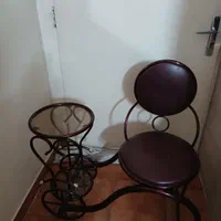 میز تلفن فلزی کاملا نو