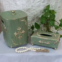 سطل و جا دستمال چوبی(قیمت داخل توضیحات)|صنایع دستی و سایر لوازم تزئینی|تهران, اختیاریه|دیوار