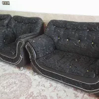 مبل راحتی هفت نفره چرم و پارچه